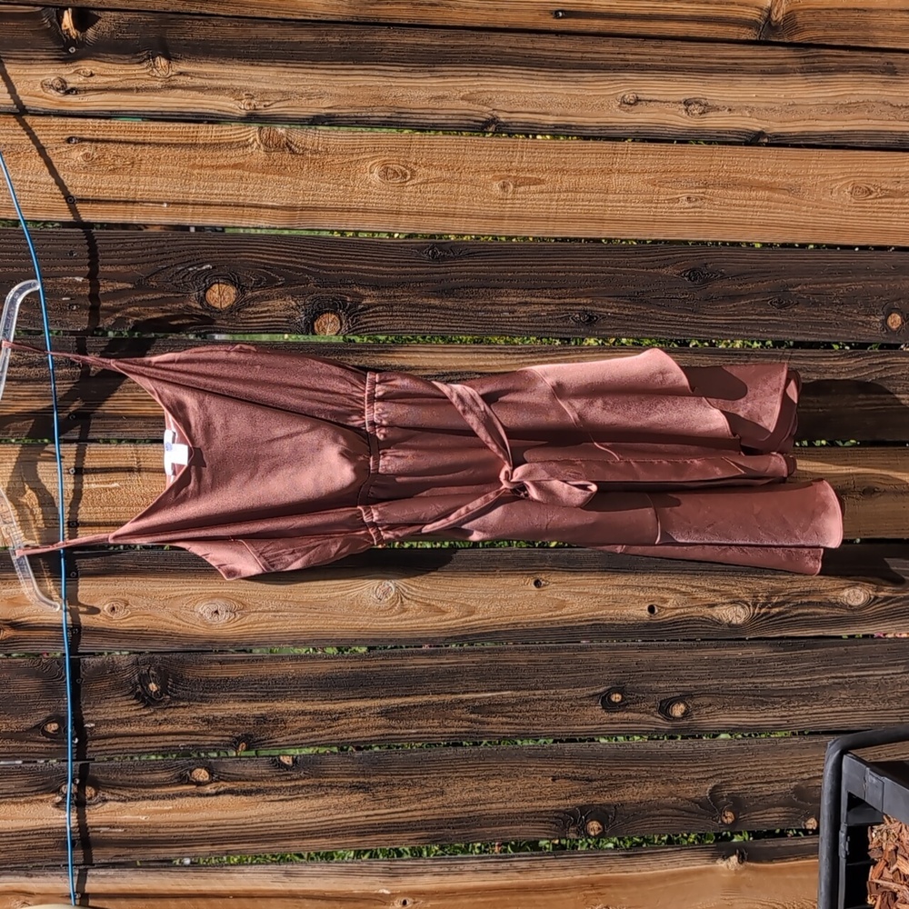 VENUS Pink Asymmetrical Spaghetti Strap Sundress